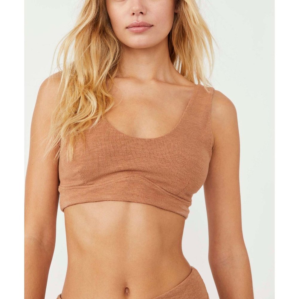 NWT Free People Issa Lifestyle Bralette / Cafe Au Lait
